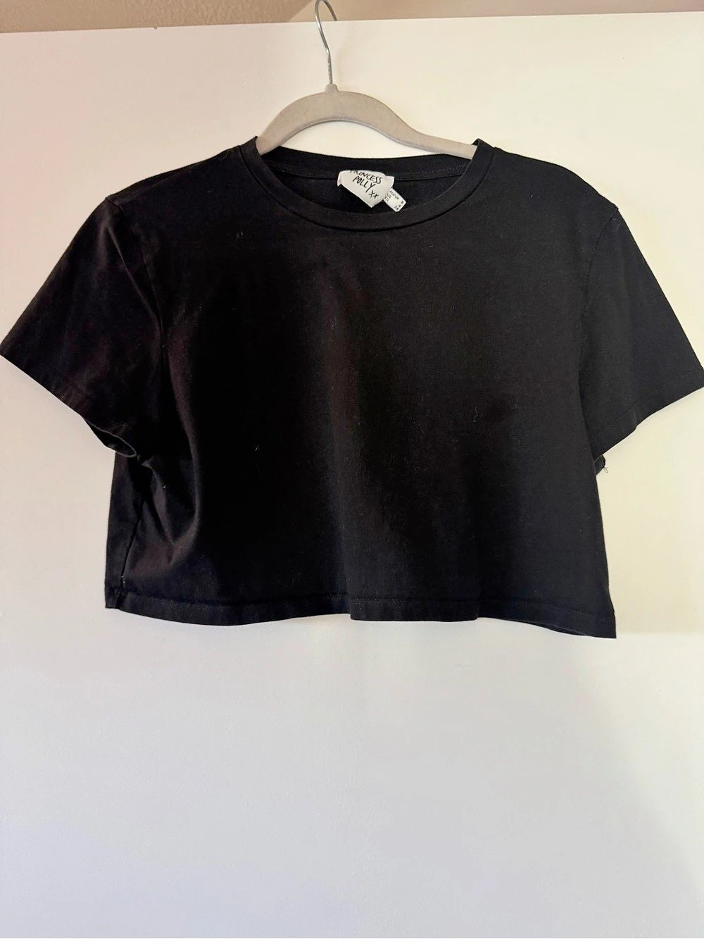 Princess Polly Classic Crop Tee Black Small